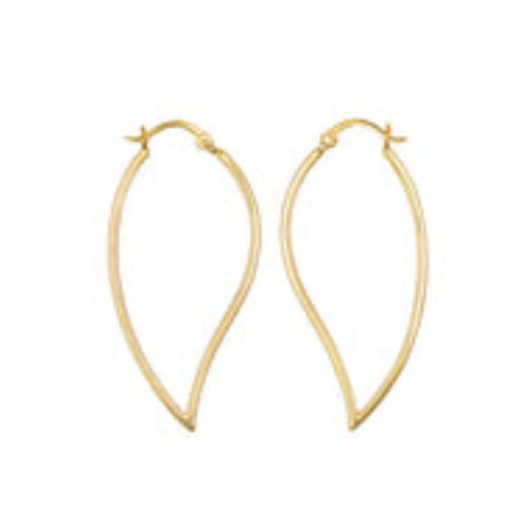 Open Petal Hoop Earrings